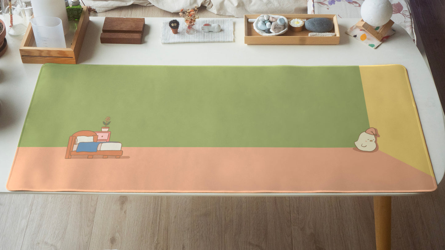 Sleepy Chick Desk Pad