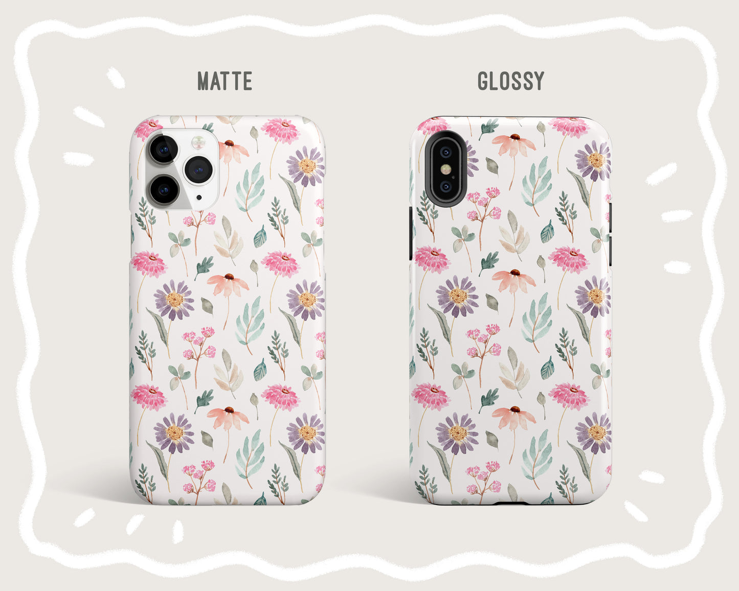 Vintage Flower Pattern Phone Case