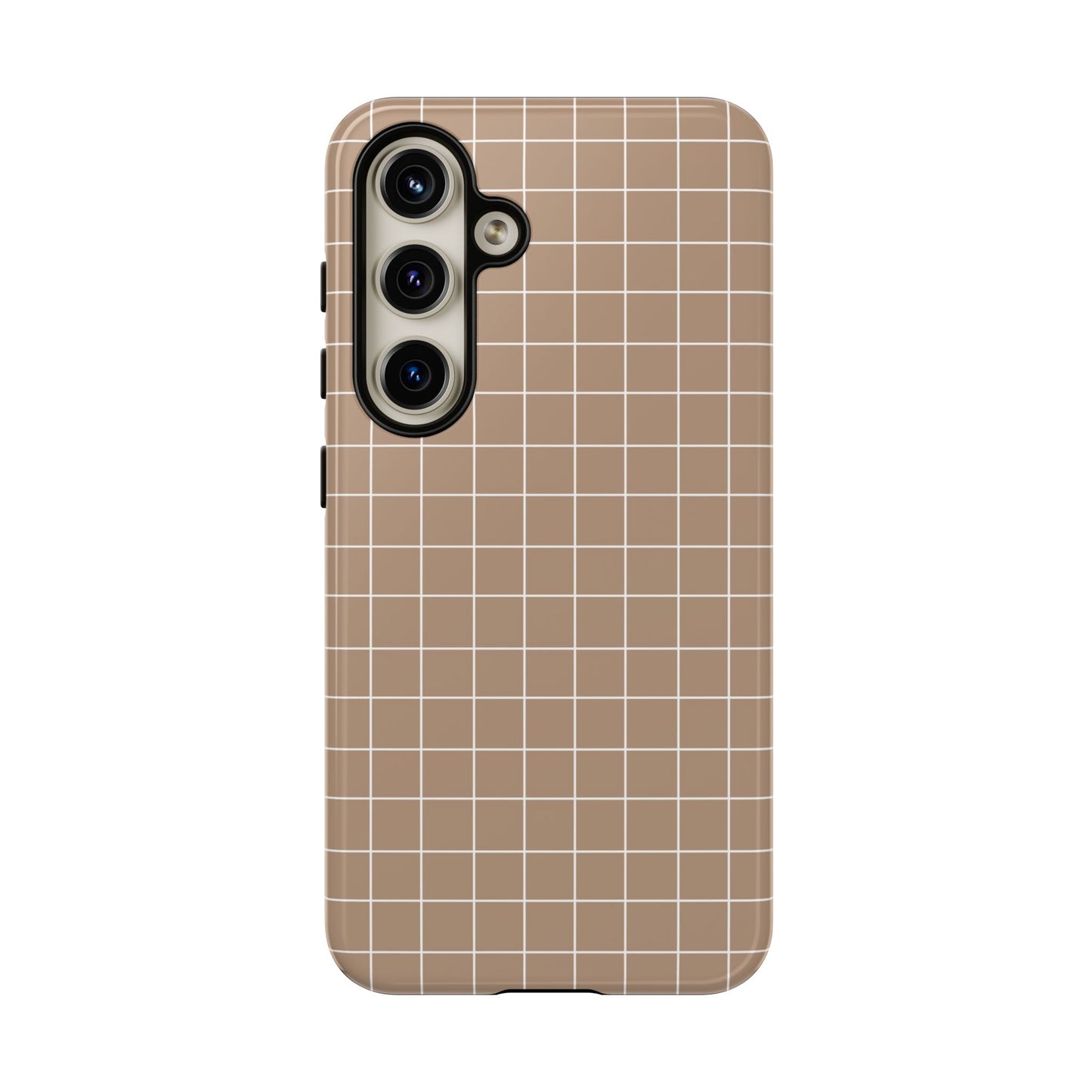 Brown Tone Grid Line Phone Case