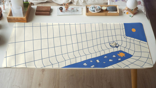 Duck In The Bathroom Desk Pad