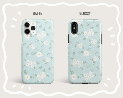 Pastel Blue Flowers Phone Case