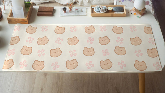 Sakura Bear Pattern Desk Pad
